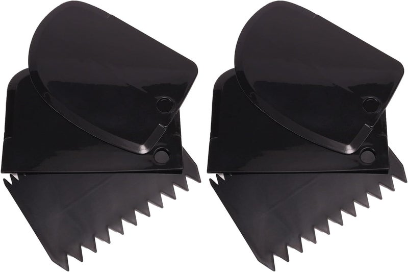 LSGZJZY Cake Decorating Scraper Set, 6 Piece Plastic Icing Smoother Tools, Serrated and Flat Edge Dough Scrapers for Baking, Pastry, Bread, Pizza, 2.95-4.81 Inch (black) - Image 1